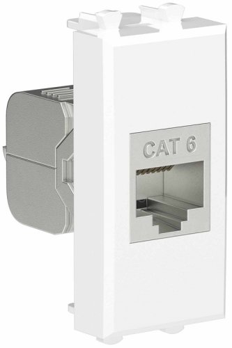 Розетка компьютерная экранированная модульная DKC Avanti 1-м. 1 мод. RJ45 6е белое облако картинка